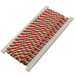 Pale Mint Green and Red 2-Ply Twisted Macrame Cord sample, design MT-5374B50D, view 6