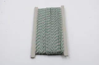 Teal Green and Grey-White 2-Ply Twisted Macrame Cord sample, design MT-67F20D4E, view 2