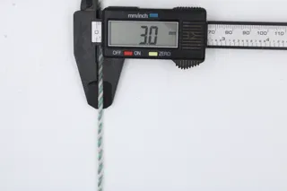 Teal Green and Grey-White 2-Ply Twisted Macrame Cord sample, design MT-67F20D4E, view 5