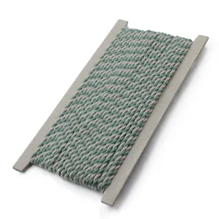 Teal Green and Grey-White 2-Ply Twisted Macrame Cord sample, design MT-67F20D4E, view 7