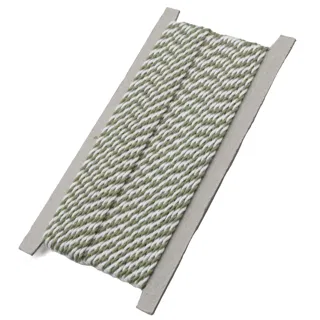 Olive Green and White 2-Ply Twisted Macrame Cord sample, design MT-55883F0B, view 7