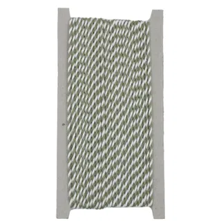 Olive Green and White 2-Ply Twisted Macrame Cord sample, design MT-55883F0B, view 9