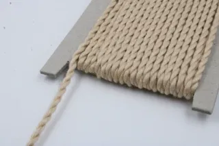 Pale Beige 2-Ply Twisted Macrame Cord sample, design MT-E979798D, view 3