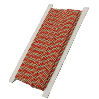 Khaki and Red 2-Ply Twisted Macrame Cord sample, design MT-5FDCFC16, view 6