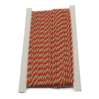 Khaki and Red 2-Ply Twisted Macrame Cord sample, design MT-5FDCFC16, view 7