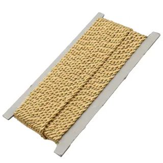 Light Golden Yellow Metallic 2-Ply Twisted Macrame Cord sample, design MT-1C30A9DA, view 6