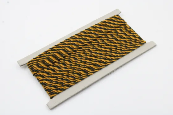 Mango Yellow and Black 2-Ply Twisted Macrame Cord