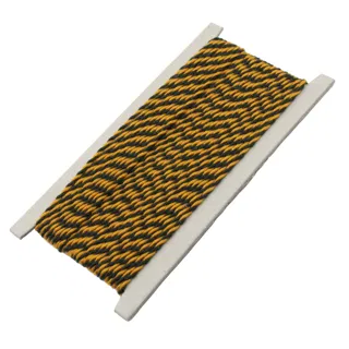 Mango Yellow and Black 2-Ply Twisted Macrame Cord sample, design MT-97D4757A, view 6