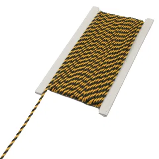 Mango Yellow and Black 2-Ply Twisted Macrame Cord sample, design MT-97D4757A, view 8