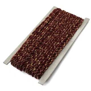 Maroon and Gold Metallic 2-Ply Twisted Macrame Cord sample, design MT-0F855AFF, view 6