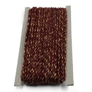 Maroon and Gold Metallic 2-Ply Twisted Macrame Cord sample, design MT-0F855AFF, view 7