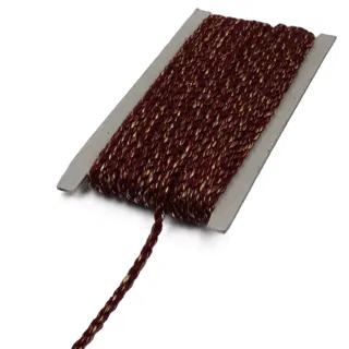 Maroon and Gold Metallic 2-Ply Twisted Macrame Cord sample, design MT-0F855AFF, view 8