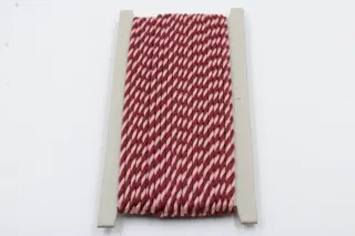 Maroon and Dusty Pink 2-Ply Twisted Macrame Cord sample, design MT-7CD2E5D5, view 2