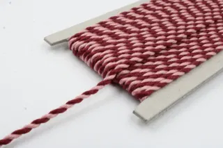 Maroon and Dusty Pink 2-Ply Twisted Macrame Cord sample, design MT-7CD2E5D5, view 4
