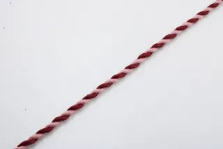 Maroon and Dusty Pink 2-Ply Twisted Macrame Cord sample, design MT-7CD2E5D5, view 5