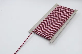 Maroon and Lilac Powder Pink 2-Ply Twisted Macrame Cord sample, design MT-BEC5A257, view 3