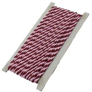 Maroon and Lilac Powder Pink 2-Ply Twisted Macrame Cord sample, design MT-BEC5A257, view 7