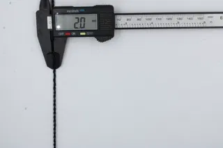 Black and Silver Metallic 2-Ply Twisted Macrame Cord sample, design MT-788FEB0F, view 5