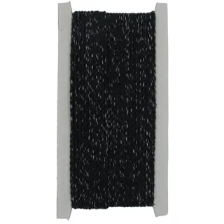 Black and Silver Metallic 2-Ply Twisted Macrame Cord sample, design MT-788FEB0F, view 7
