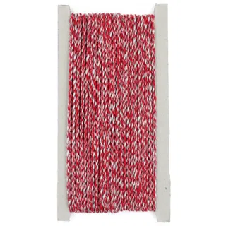 Red and Silver-White 2-Ply Twisted Macrame Cord sample, design MT-D3FEF1EC, view 8