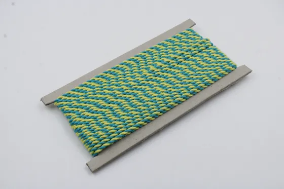 Lime Green and Teal Blue 2-Ply Twisted Macrame Cord