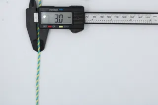 Lime Green and Teal Blue 2-Ply Twisted Macrame Cord sample, design MT-004BE368, view 6