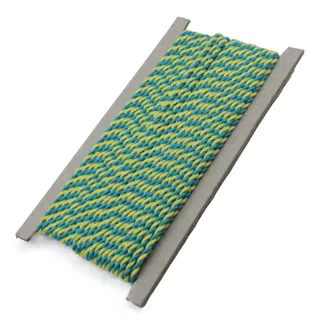 Lime Green and Teal Blue 2-Ply Twisted Macrame Cord sample, design MT-004BE368, view 7