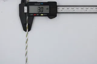 White and Multicolour Metallic 2-Ply Twisted Macrame Cord sample, design MT-4E0D6CED, view 5