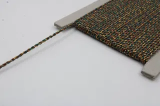 Dark Green, Rust, Orange and Gold 2-Ply Twisted Macrame Cord sample, design MT-12CB8452, view 4