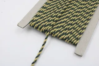 Khaki Mustard and Army Green 2-Ply Twisted Macrame Cord sample, design MT-0EE9C037, view 4