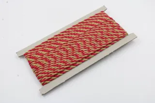 Mustard and Red 2-Ply Twisted Macrame Cord sample, design MT-C3055D2A, view 4