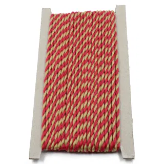 Mustard and Red 2-Ply Twisted Macrame Cord sample, design MT-C3055D2A, view 6