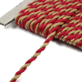 Mustard and Red 2-Ply Twisted Macrame Cord sample, design MT-C3055D2A, view 8