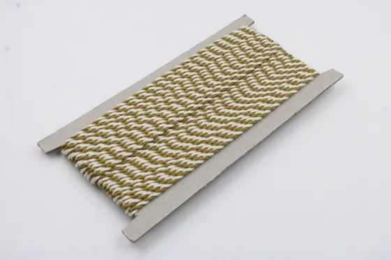 Olive Mustard and Off White 2-Ply Twisted Macrame Cord