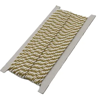 Olive Mustard and Off White 2-Ply Twisted Macrame Cord sample, design MT-10C1171F, view 6
