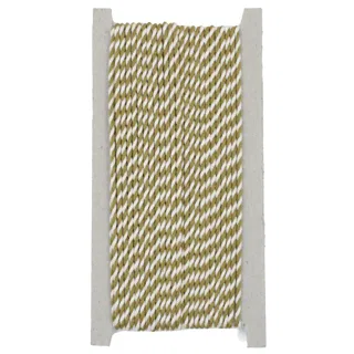 Olive Mustard and Off White 2-Ply Twisted Macrame Cord sample, design MT-10C1171F, view 7