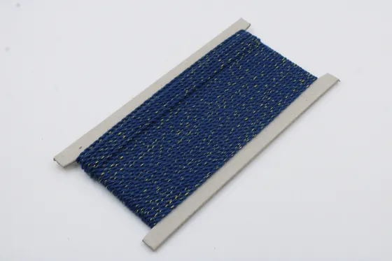 Navy Blue with Gold Metallic Fleck 2-Ply Twisted Macrame Cord