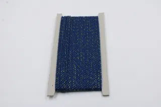 Navy Blue with Gold Metallic Fleck 2-Ply Twisted Macrame Cord sample, design MT-DF2366CB, view 2