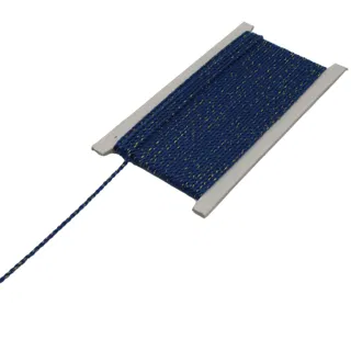 Navy Blue with Gold Metallic Fleck 2-Ply Twisted Macrame Cord sample, design MT-DF2366CB, view 9