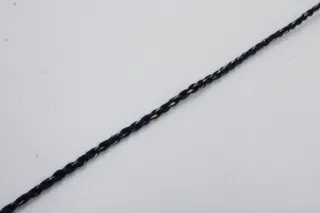 Ink Navy and Gold Metallic 2-Ply Twisted Macrame Cord sample, design MT-A732EEB6, view 5