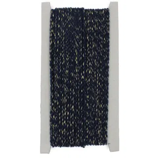 Ink Navy and Gold Metallic 2-Ply Twisted Macrame Cord sample, design MT-A732EEB6, view 8
