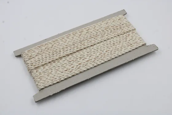 Off White and Copper Metallic 2-Ply Twisted Macrame Cord