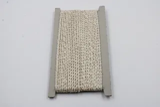 Off White and Copper Metallic 2-Ply Twisted Macrame Cord sample, design MT-4D968D19, view 2