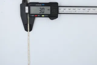 Off White and Copper Metallic 2-Ply Twisted Macrame Cord sample, design MT-4D968D19, view 5