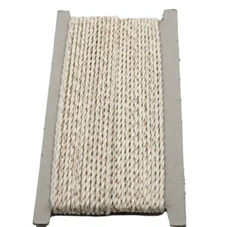 Off White and Copper Metallic 2-Ply Twisted Macrame Cord sample, design MT-4D968D19, view 7