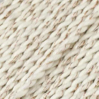 Off White and Copper Metallic 2-Ply Twisted Macrame Cord sample, design MT-4D968D19, view 8