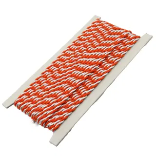 Orange and Silver Metallic 2-Ply Twisted Macrame Cord sample, design MT-33AD9908, view 6