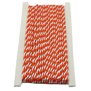 Orange and Silver Metallic 2-Ply Twisted Macrame Cord sample, design MT-33AD9908, view 7
