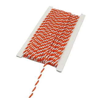 Orange and Silver Metallic 2-Ply Twisted Macrame Cord sample, design MT-33AD9908, view 8