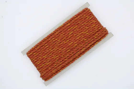Rust Orange and Mustard Yellow 2-Ply Twisted Macrame Cord